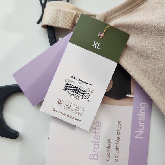 Joyspun Seamless Nursing Bra Bralette XL Beige With Adjustable Straps NWT - Picture 5 of 7